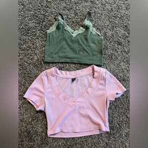 SHEIN + Wild Fable Crop Tops (2 pack) - XS/S
